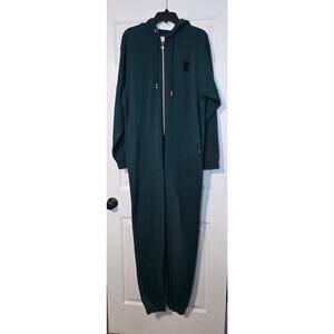 Savage X Fenty Hooded Jumpsuit Pajamas One Piece Lounge Sleep Rihanna XL Green